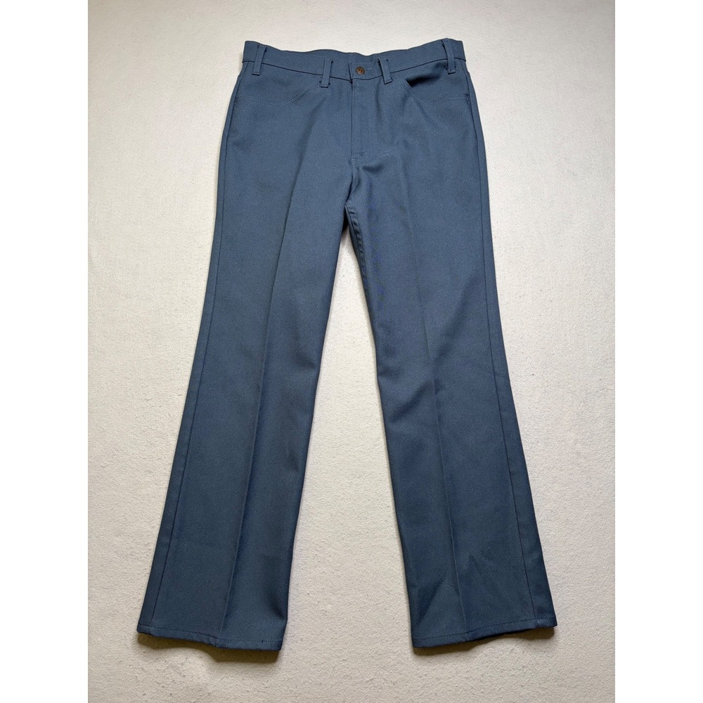 Levi's Action Slacks Pants Mens 33x30 Blue Sta-Prest Vintage 70s Talon 42 Zip